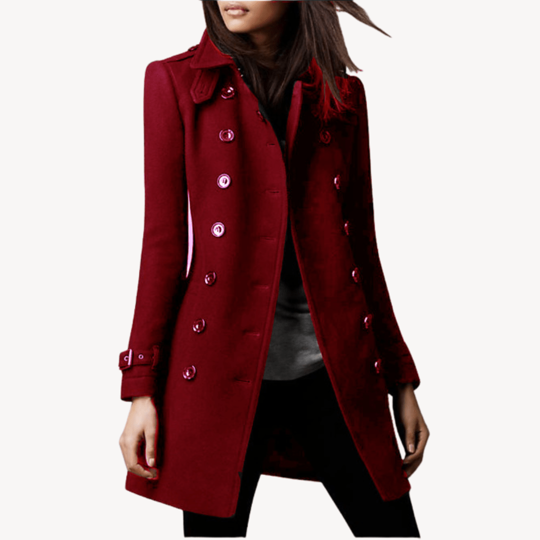 Women’s Winter Trench Coat With Double Breasted Buttons | Classic - Mason Luxor