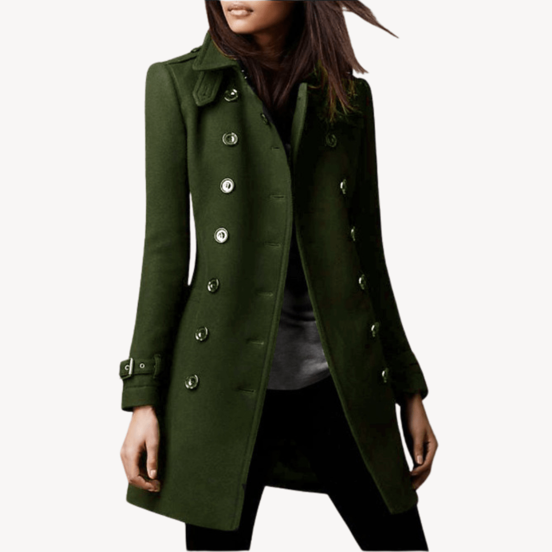 Women’s Winter Trench Coat With Double Breasted Buttons | Classic - Mason Luxor