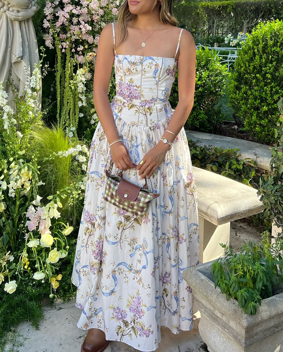 Mason | Floral Corset Maxi Dress – Vintage Garden Look - Mason Luxor