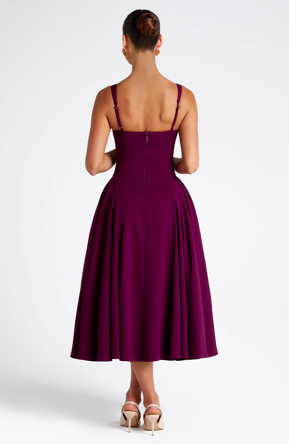 Mason | Elegant Midi Dress with Square Neckline - Mason Luxor