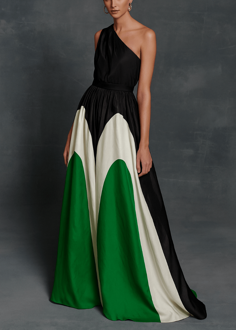 Aurora | Women’s One - Shoulder Maxi Dress - Mason Luxor