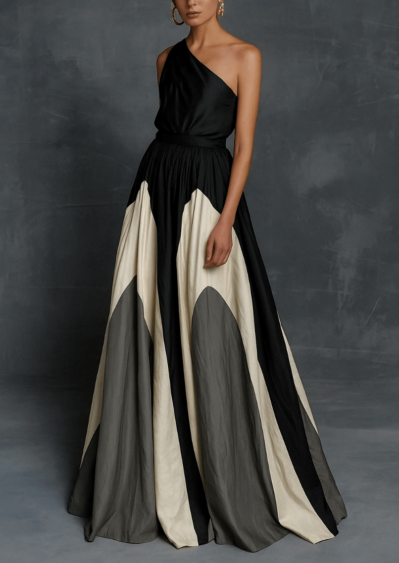 Aurora | Women’s One - Shoulder Maxi Dress - Mason Luxor