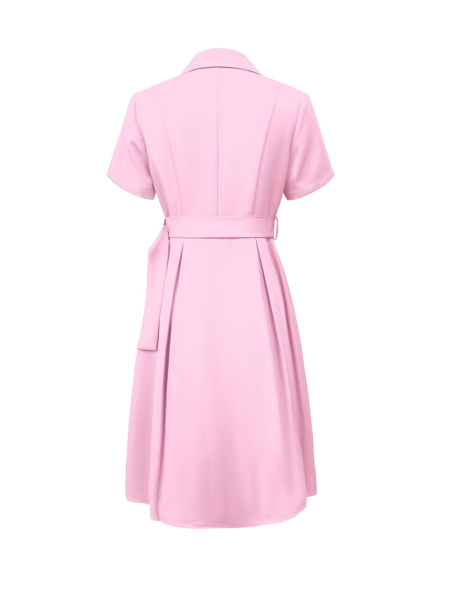 Belted Blazer Ascot Dress – Elegant Midi Style - Mason Luxor