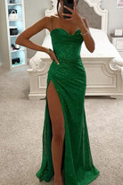 Mason | Luxurious Satin Corset Maxi Dress – Elegant Evening Dress with Thigh - High Slit - Mason Luxor Men Fashion