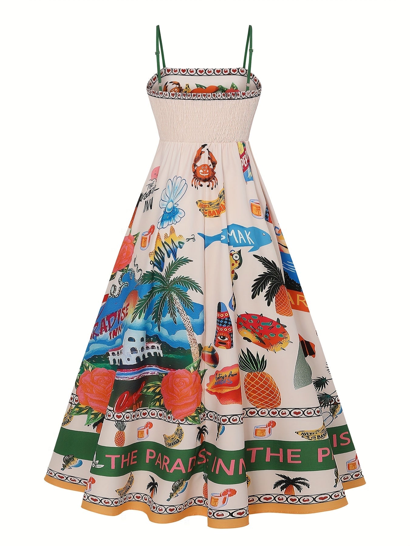 Mason | Boho Vacation Maxi Dress – Colorful Island Print - Mason Luxor