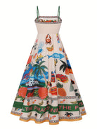 Mason | Boho Vacation Maxi Dress – Colorful Island Print - Mason Luxor