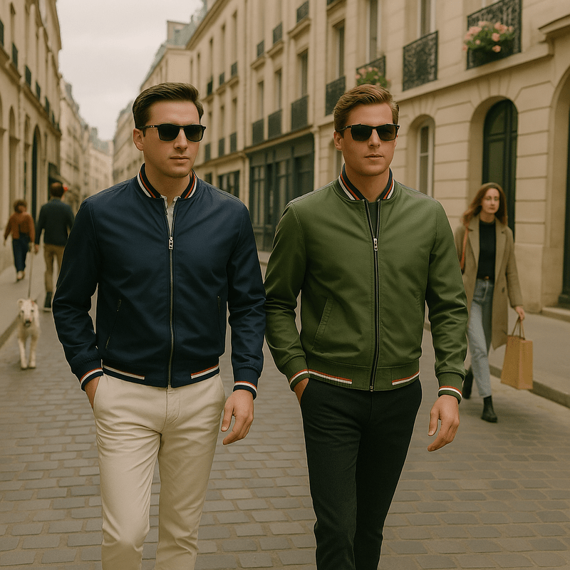 Mason | Classic Bomber Jacket – Lightweight Zip - Up Windbreaker - Mason Luxor Men Fashion