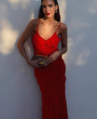 Mason | Elegant Ruffle Maxi Dress - Mason Luxor