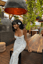 Mason | Women’s Lace Maxi Dress – Elegant White Design with Adjustable Straps - Mason Luxor