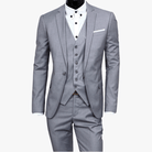 Mason | Formal 3 - Piece Suit for Men – Trousers, Waistcoat & One - Button Blazer – Perfect for Weddings or Business - Mason Luxor Men Fashion