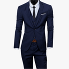 Mason | Formal 3 - Piece Suit for Men – Trousers, Waistcoat & One - Button Blazer – Perfect for Weddings or Business - Mason Luxor Men Fashion