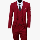 Mason | Formal 3 - Piece Suit for Men – Trousers, Waistcoat & One - Button Blazer – Perfect for Weddings or Business - Mason Luxor Men Fashion