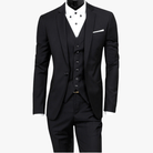 Mason | Formal 3 - Piece Suit for Men – Trousers, Waistcoat & One - Button Blazer – Perfect for Weddings or Business - Mason Luxor Men Fashion