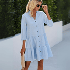 Mason | Gingham Button - Up Summer Mini Dress – Breezy & Light beach vibe - Mason Luxor Men Fashion