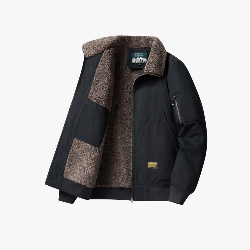 Mason | Heritage Sherpa - Lined Canvas Jacket - Mason Luxor Men Fashion