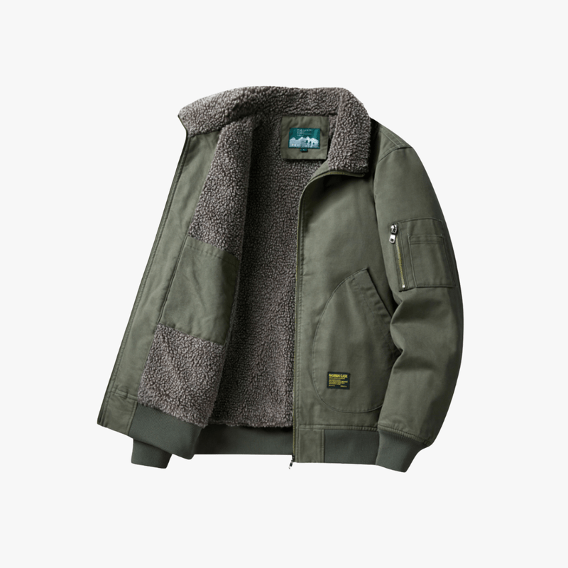 Mason | Heritage Sherpa - Lined Canvas Jacket - Mason Luxor Men Fashion