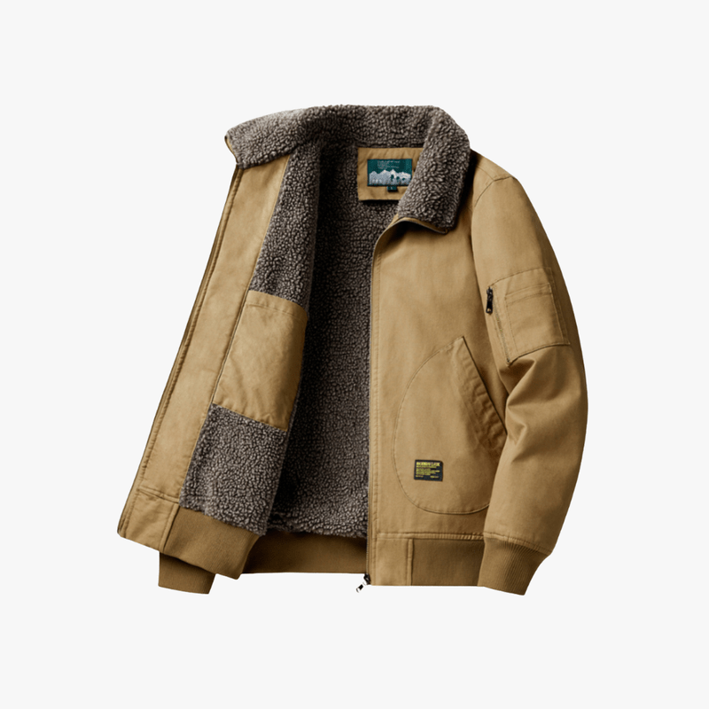Mason | Heritage Sherpa - Lined Canvas Jacket - Mason Luxor Men Fashion