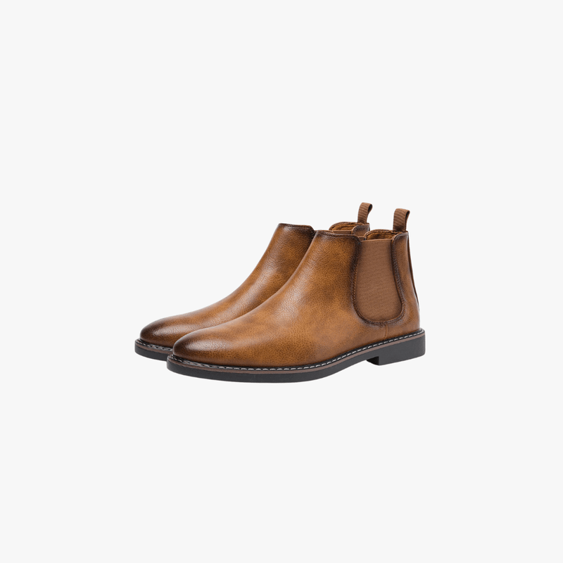 Mason | Leather - Look Chelsea Boots for Men – Smart Casual Ankle Boot - Mason Luxor Men Fashion