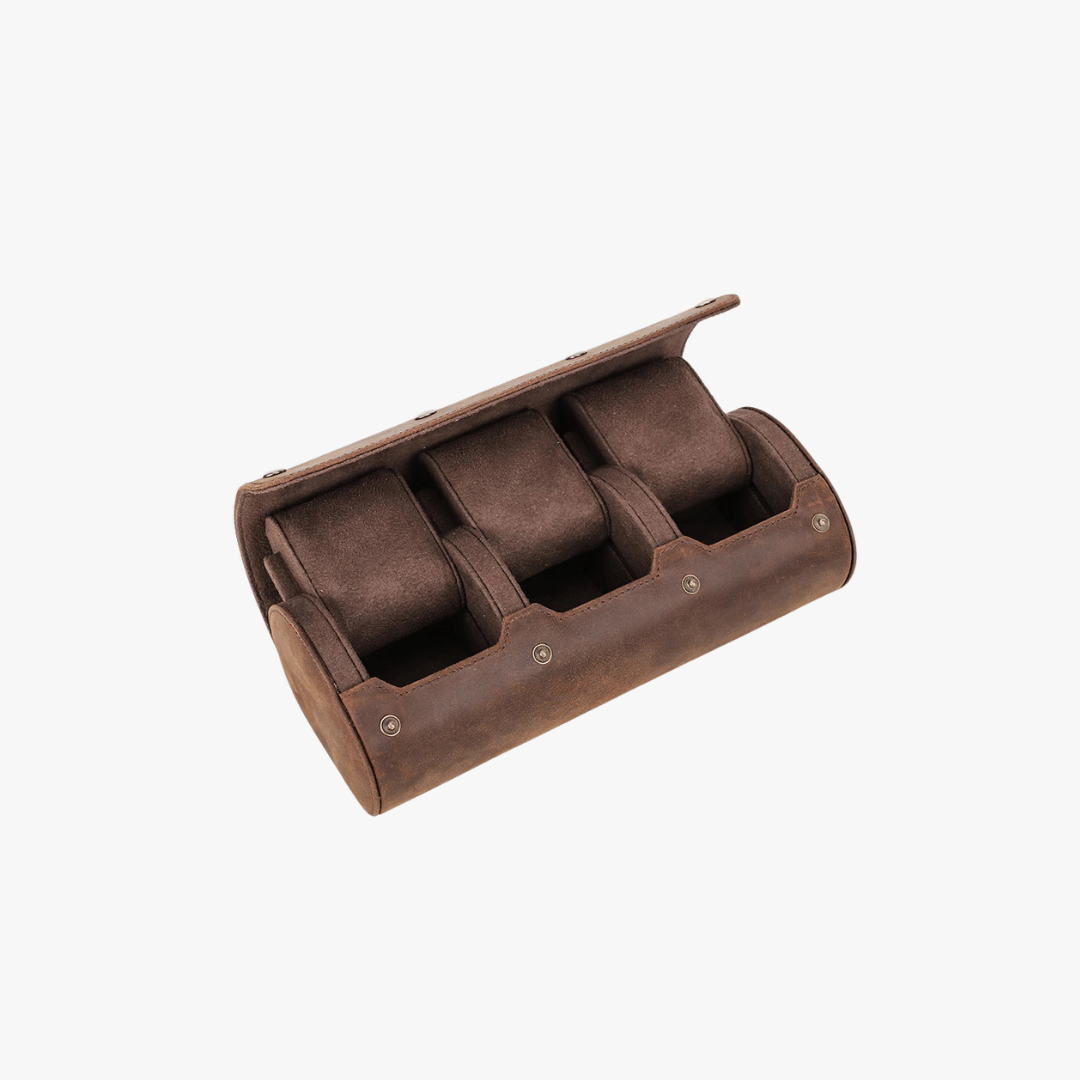 Mason | Leather Watch Roll Case – Travel Storage for 1 to 4 Watches - Mason Luxor Men Fashion