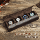 Mason | Leather Watch Roll Case – Travel Storage for 1 to 4 Watches - Mason Luxor Men Fashion