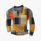 Mason | Long Sleeve Retro Style Top for Men - Patchwork Look - Mason Luxor Men Fashion