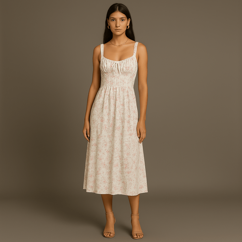 Mason Luxor Luxury Fashion Boots Mason | Women's Floral Print Dress Women's Summer Boho Casual Midi Dress