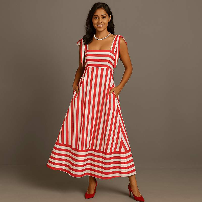 Mason Luxor Luxury Fashion Boots Mason | Women Summer Sleeveless Striped Maxi Dress