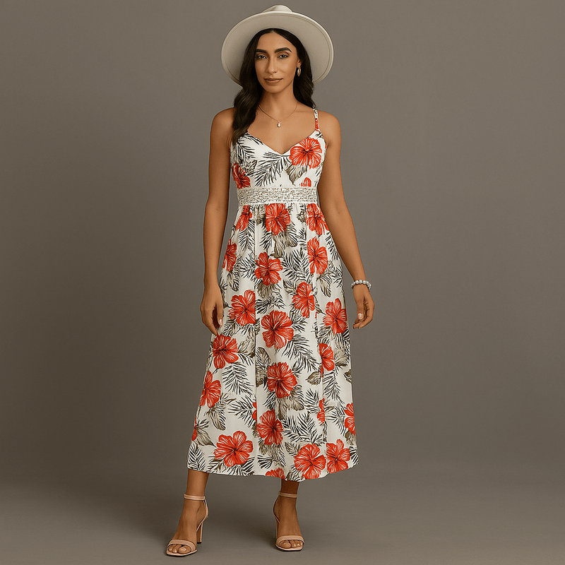 Mason Luxor Luxury Fashion Boots Mason | Women's 2025 Summer Short Sleeves Boho Floral Print Casual Long Maxi Dress