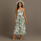 Mason Luxor Luxury Fashion Boots Mason | Women's 2025 Summer Short Sleeves Boho Floral Print Casual Long Maxi Dress
