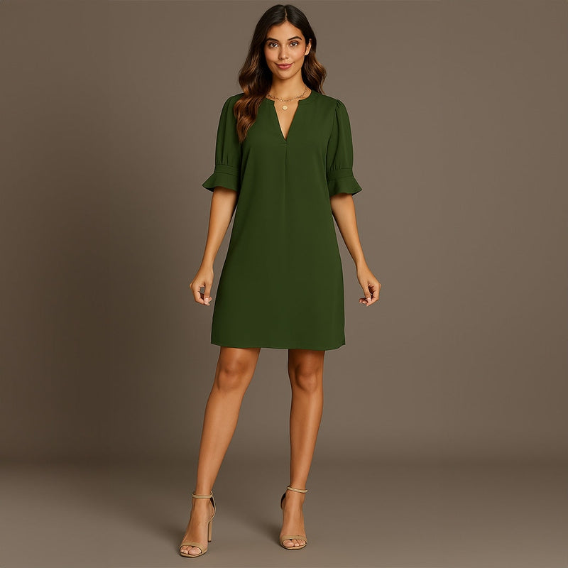 Mason Luxor Luxury Fashion Clothes Mason | Dresses for Women 2025 V Neck Spring Summer Ruffle Long Sleeve