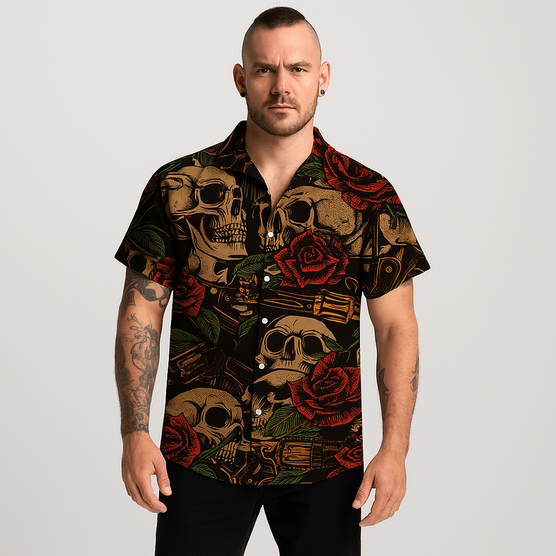 Mason Luxor Luxury Fashion Clothes Mason | Hawaiian Skull Shirt