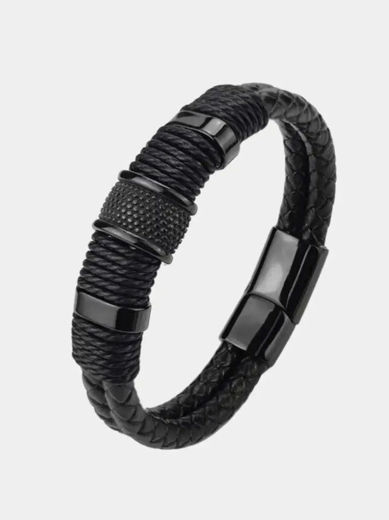 Mason Luxor Men Fashion Bracelet Men Minimalist Leather Bracelet - Cross & Crown