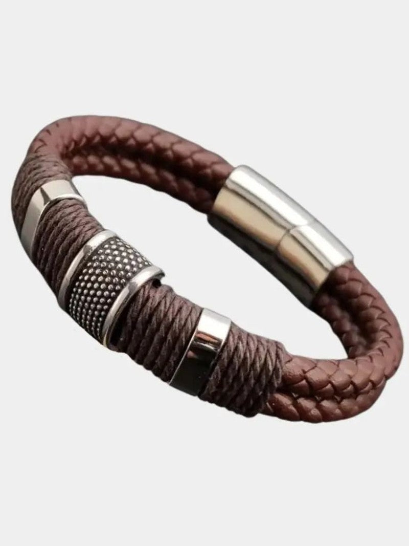 Mason Luxor Men Fashion Bracelet Men Minimalist Leather Bracelet - Cross & Crown