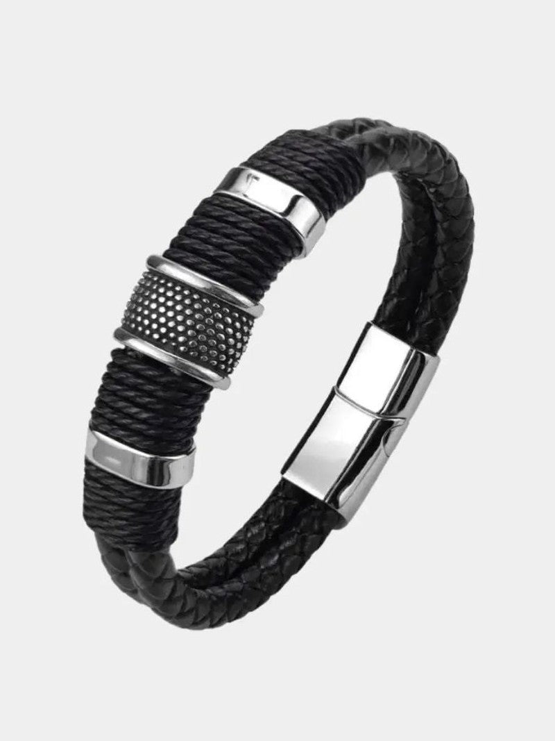 Mason Luxor Men Fashion Bracelet Men Minimalist Leather Bracelet - Cross & Crown