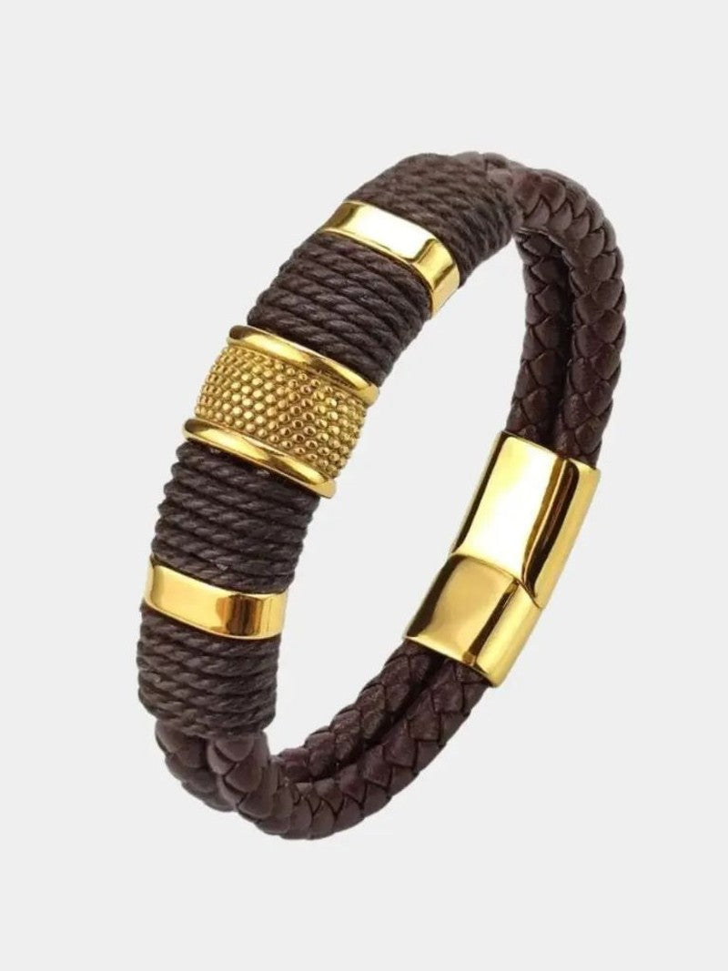 Mason Luxor Men Fashion Bracelet Men Minimalist Leather Bracelet - Cross & Crown
