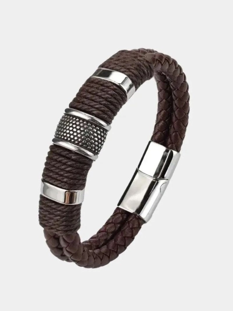 Mason Luxor Men Fashion Bracelet Men Minimalist Leather Bracelet - Cross & Crown