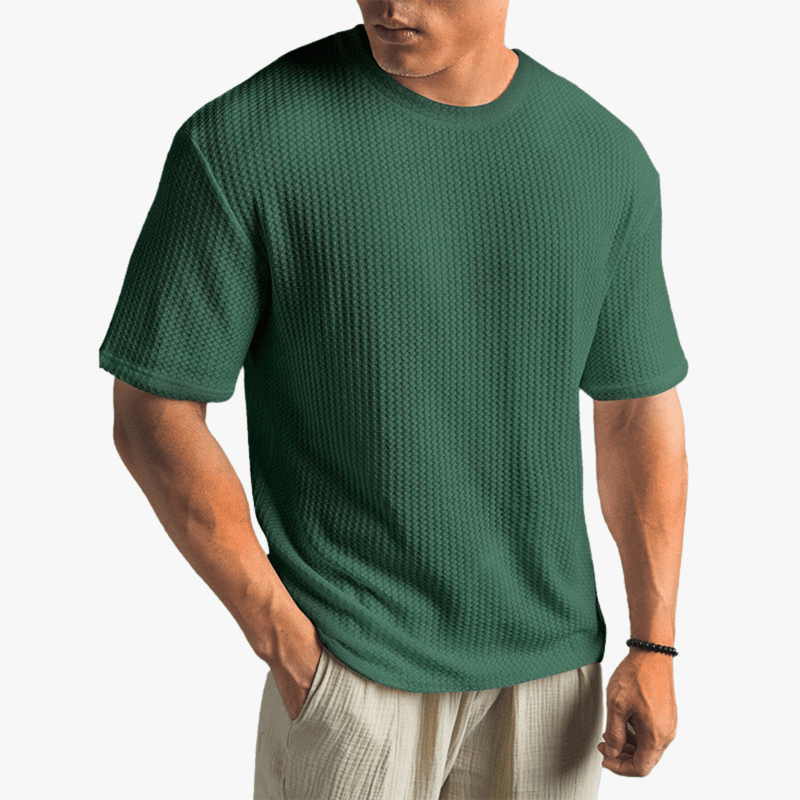 Mason Luxor Men Fashion Clothes Mason | Lightweight Waffle Knit T-Shirt for Men – Breathable Summer Style