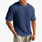 Mason Luxor Men Fashion Clothes Mason | Lightweight Waffle Knit T-Shirt for Men – Breathable Summer Style