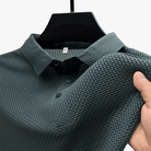 Mason Luxor Men Fashion Clothes Mason | 4-Season Waffle Knit Polo Shirt for Men – Soft Silk Blend