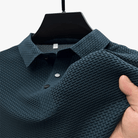 Mason Luxor Men Fashion Clothes Mason | 4-Season Waffle Knit Polo Shirt for Men – Soft Silk Blend