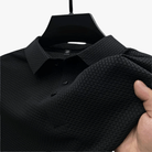 Mason Luxor Men Fashion Clothes Mason | 4-Season Waffle Knit Polo Shirt for Men – Soft Silk Blend
