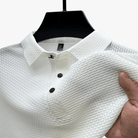 Mason Luxor Men Fashion Clothes Mason | 4-Season Waffle Knit Polo Shirt for Men – Soft Silk Blend