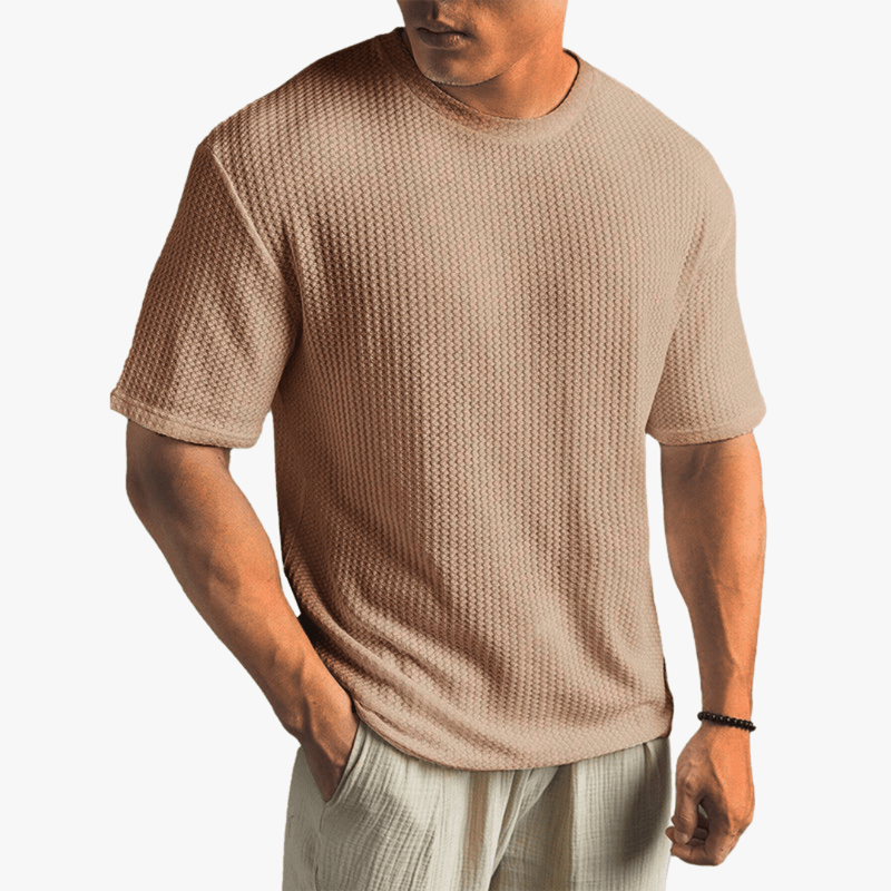 Mason Luxor Men Fashion Clothes Mason | Lightweight Waffle Knit T-Shirt for Men – Breathable Summer Style