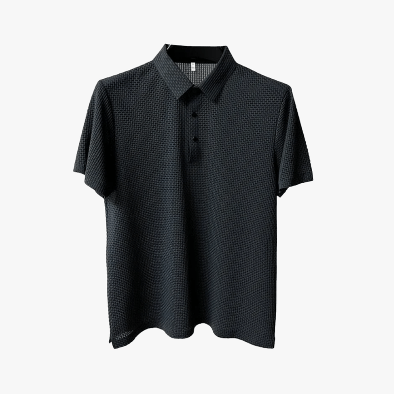 Mason Luxor Men Fashion Clothes Mason | 4-Season Waffle Knit Polo Shirt for Men – Soft Silk Blend