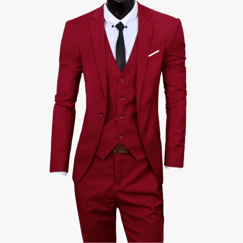 Mason Luxor Men Fashion Fashion Men Suit All-year Mason | Formal 3-Piece Suit for Men – Trousers, Waistcoat & One-Button Blazer – Perfect for Weddings or Business