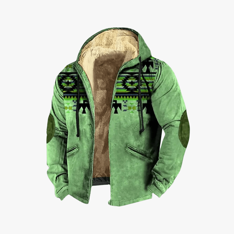 Mason Luxor Men Fashion Jacket Mason | Mens Vintage-Look Fleece Jacket - Western Style Hooded Coat
