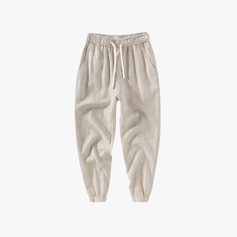 Mason Luxor Men Fashion Pants Mason | Men's Casual Linen Pants Elastic Waist Drawstring Beach Summer Pants Lightweight Linen Trousers