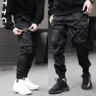 Mason Luxor Men Fashion Pants Mason | Men’s Techwear Jogger Cargo Pants – Black Coated Street Style