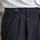 Mason Luxor Men Fashion Pants Mason | Men’s Pleated Cotton Trousers – High Waist Tailored Fit Pants