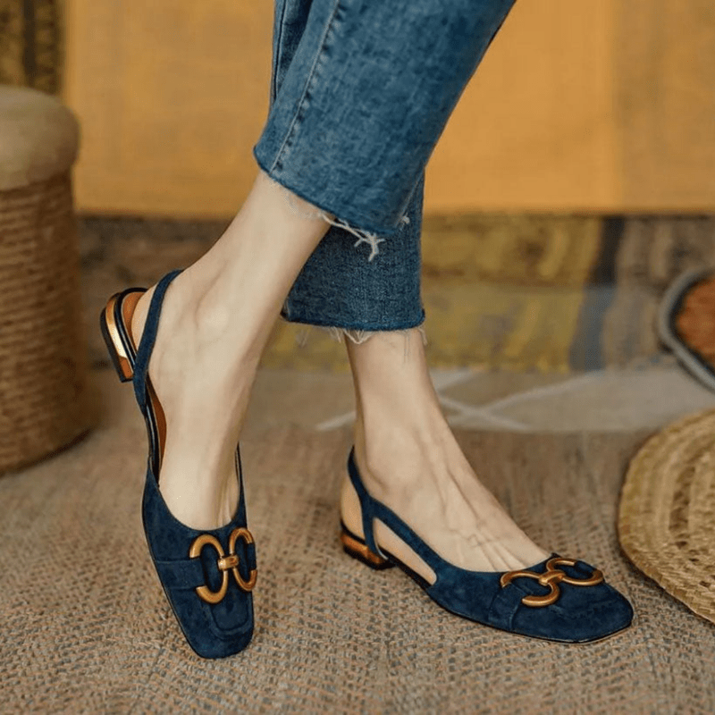 Mason Luxor Men Fashion Sandali ortopedici Mason | Women’s Suede Slingback Flats Low Heel Office Sandals